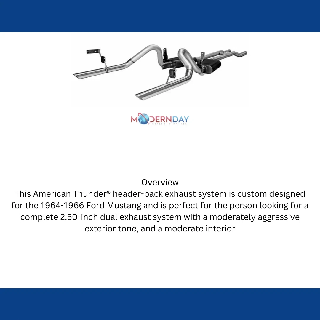 1964-1966 Ford Mustang Exhaust Flowmaster Stainless Steel